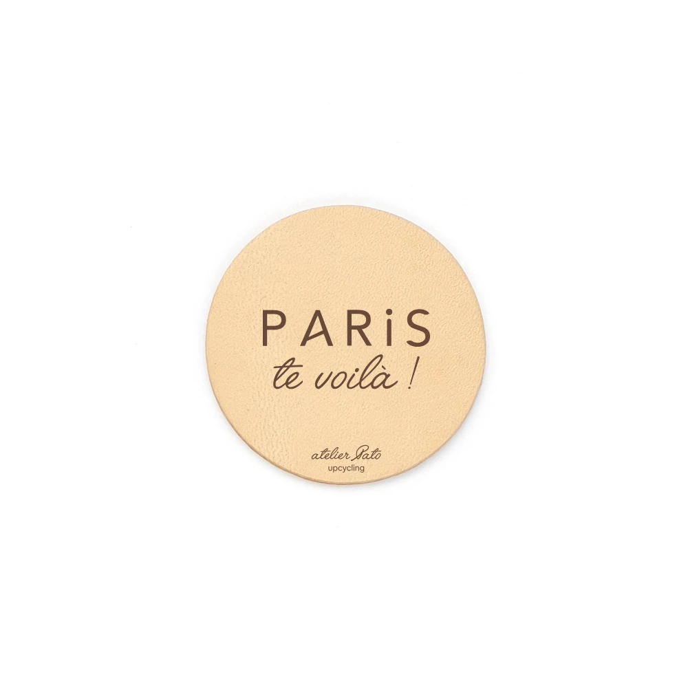 Magnet en cuir végétal upcyclé - Paris te voilà !