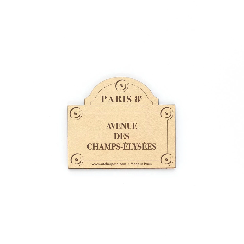 Magnet plaque de rue en cuir générique