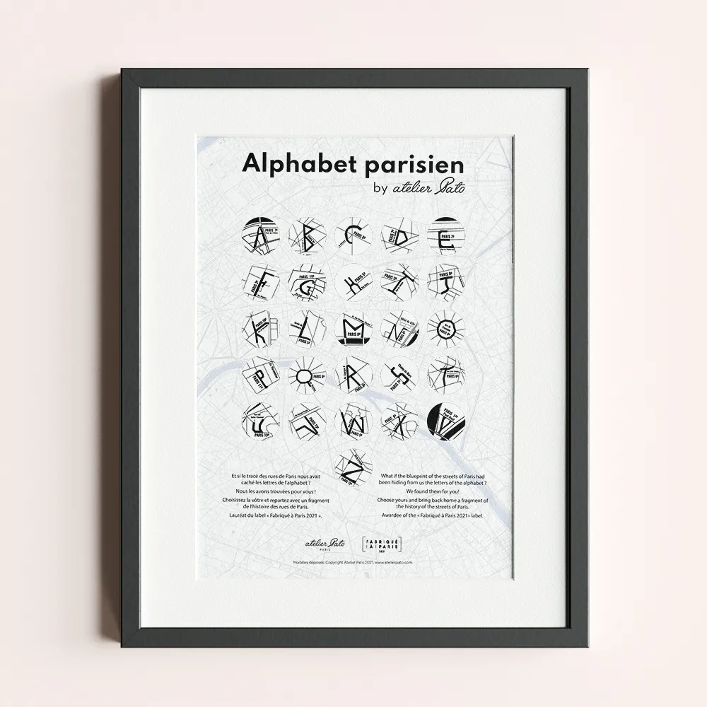 Poster Alphabet parisien